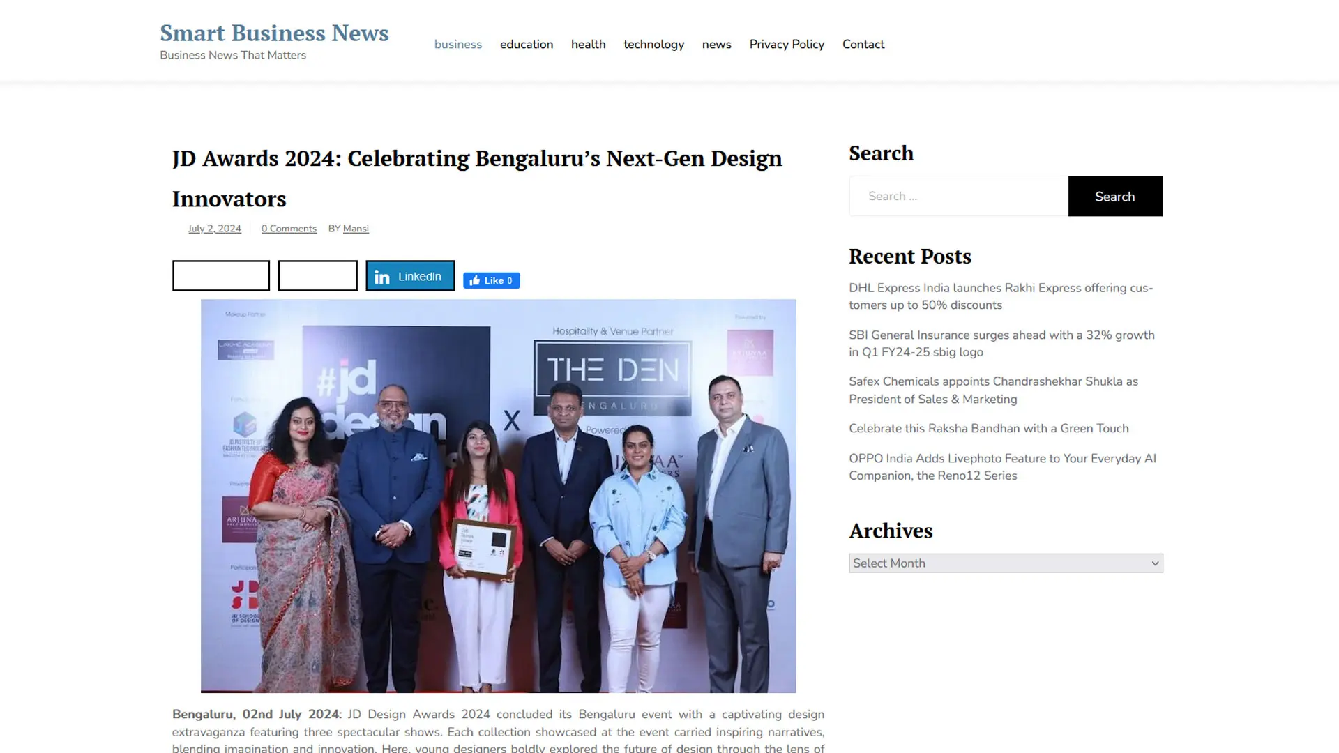 JD-Awards-2024-Celebrating-Bengalurus-Next-Gen-Design-Innovators-Smart-Business-News