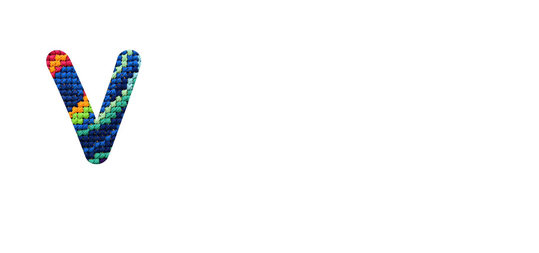 Vystrit logo full color with tagline White color