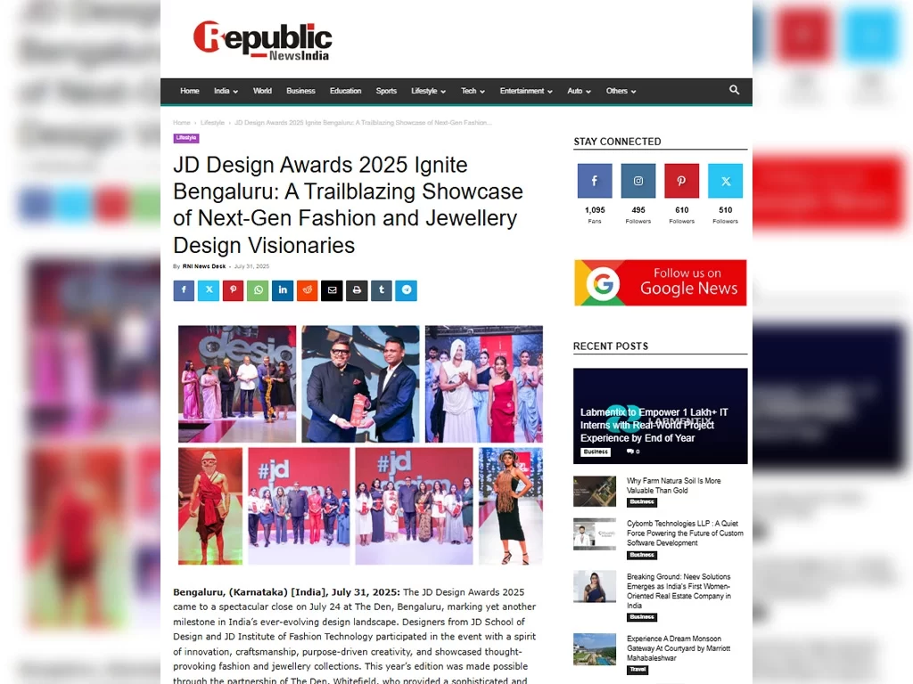 JD Design Awards 2025 Ignite Bengaluru A Trailblazing Showcase of Next Gen Fashion and Jewellery Design Visionaries (5)