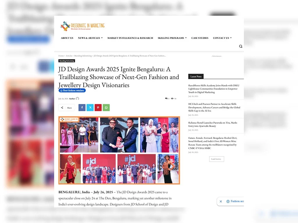 JD Design Awards 2025 Ignite Bengaluru