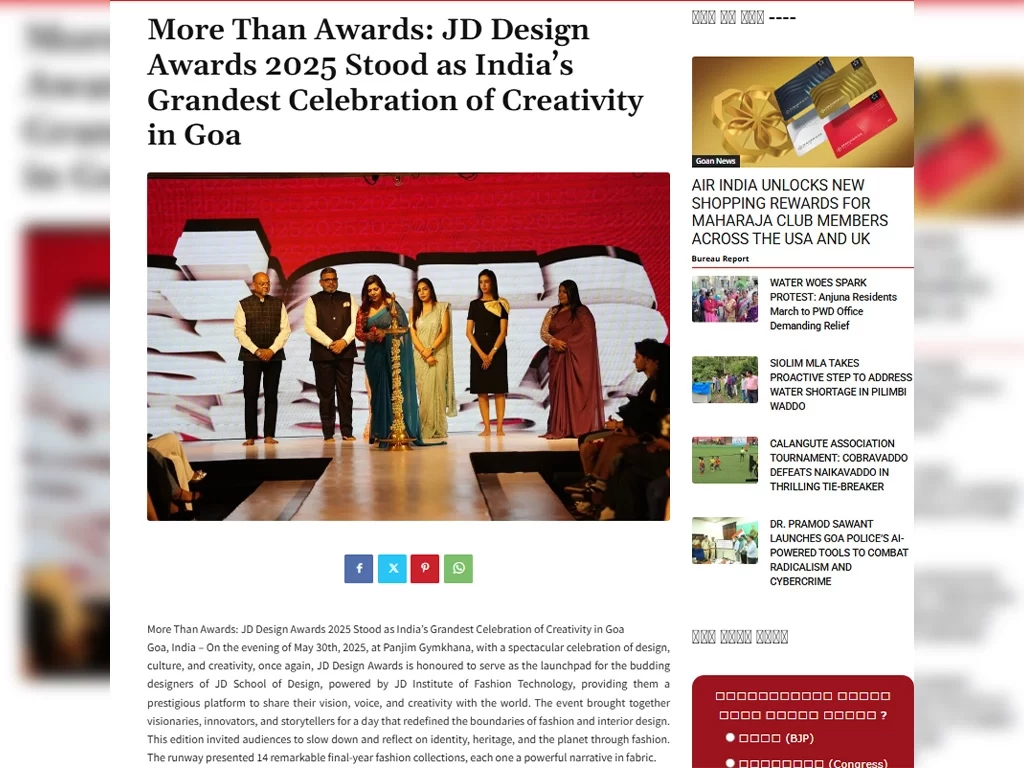 More Than Awards JD Design Awards 2025 Stood as Indias
