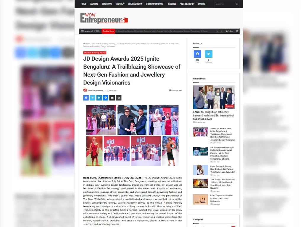 https://wowentrepreneurs.com/jd-design-awards-2025-ignite-bengaluru-a-trailblazing-showcase-of-next-gen-fashion-and-jewellery-design-visionaries/